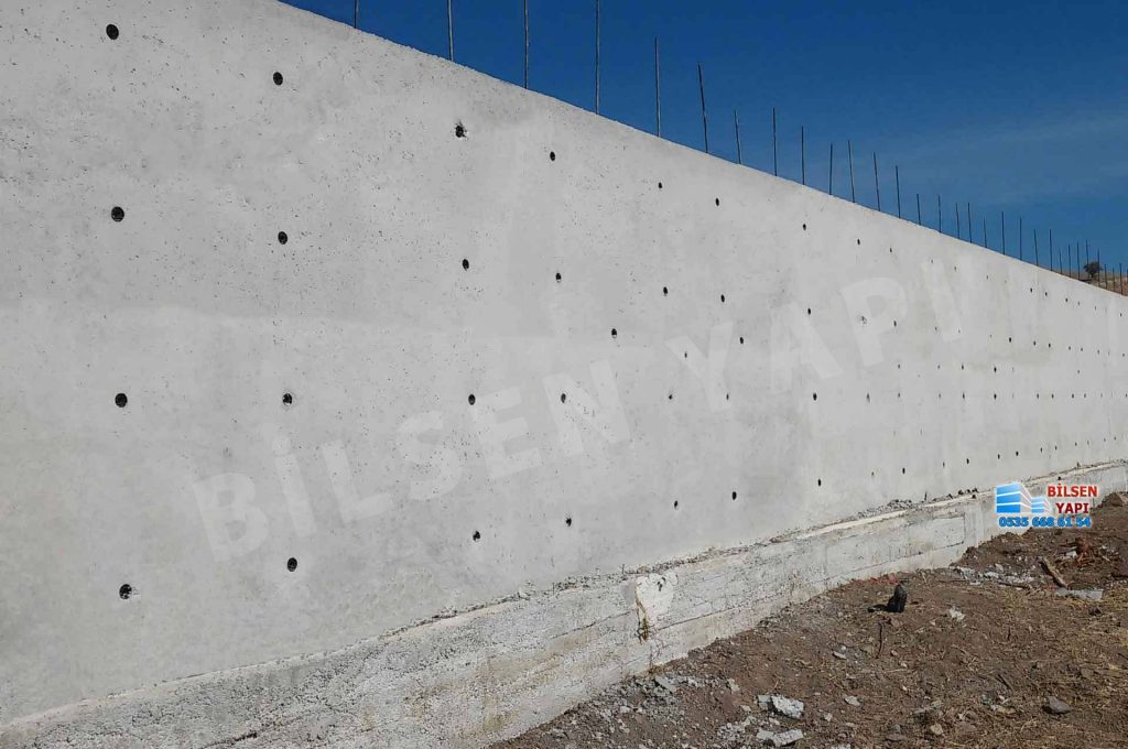 Beton istinat duvarı yapımı