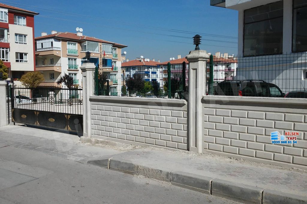 desenli beton bahçe duvarı yapımı Bilsen Yapı desenli beton bahçe duvarı yapımı Bilsen Yapı